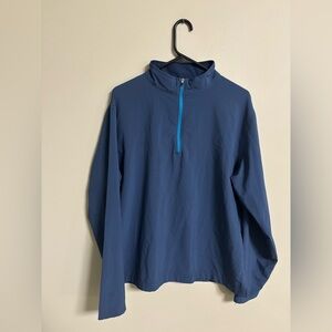 Peter Millar Wind 1/4 Zip Blue Size Large Windbreaker Convoke Golf
